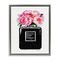 Stupell Industries Glam Perfume Bottle Flowers Framed Floater Canvas Wall Art